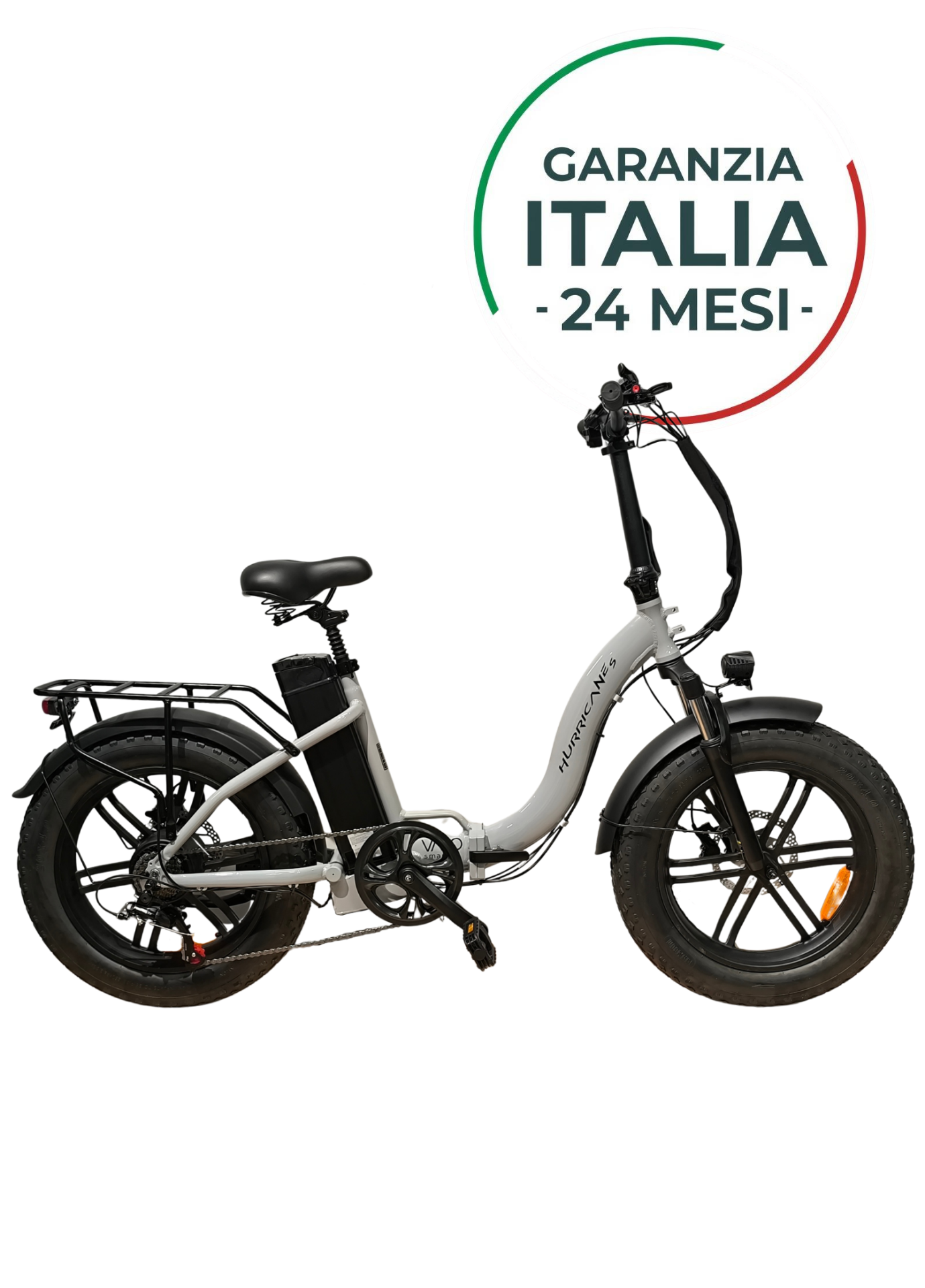Hurricanes 48V bicicletta elettrica vista laterale completa