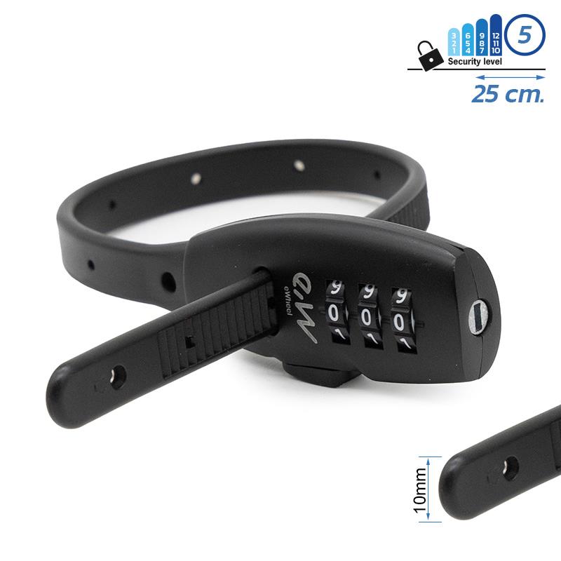 Lucchetto a fascetta EWLK027 nero