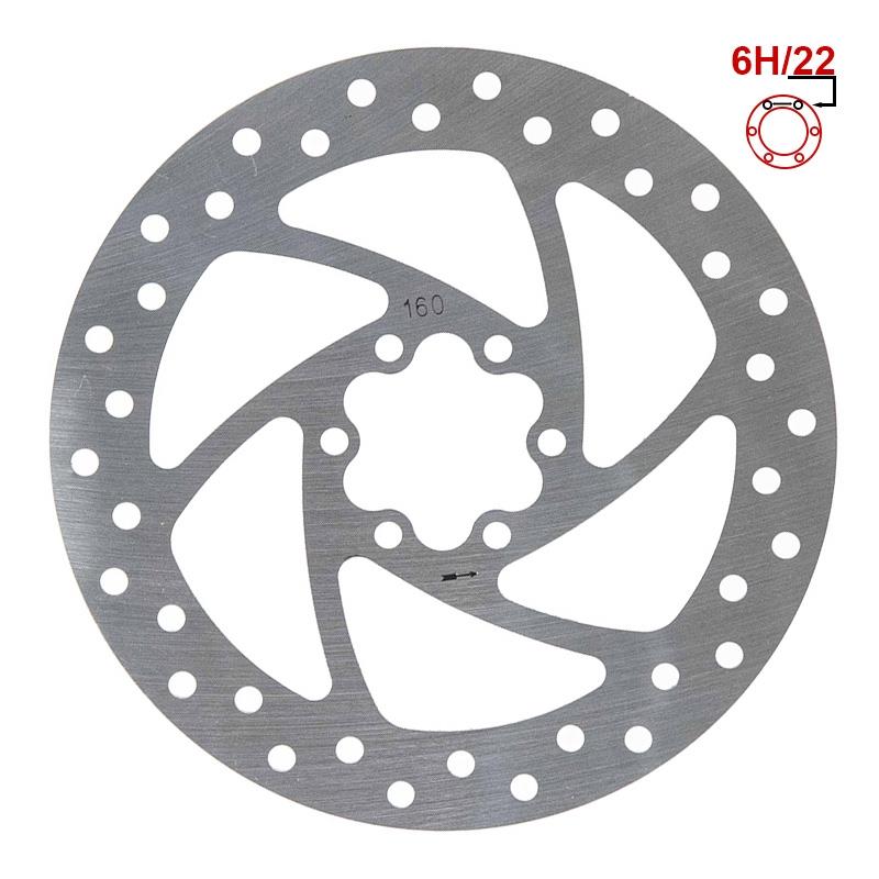Disco freno 160mm 6H argento
