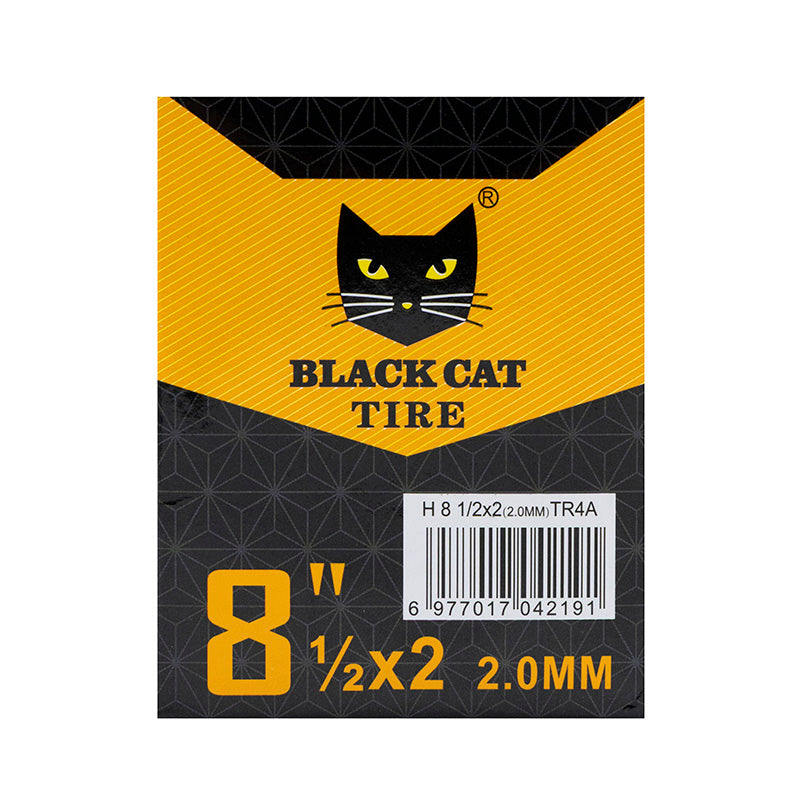 Camera d'aria premium 5 pezzi spessore 2,0mm 8,5x2(156) valvola dritta [Black cat]