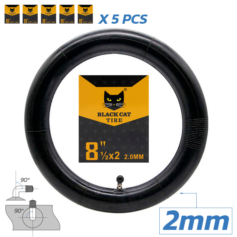 Camera d'aria premium 5 pezzi spessore 2,0mm 8,5x2(156) valvola 90x90 gradi [Black cat]
