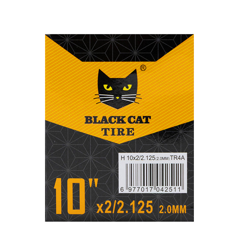 Camera d'aria premium 5 pezzi 2,0mm Spessore 10x2/2,125 Valvola Dritta [Black Cat]