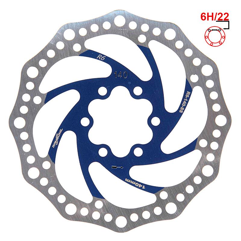 Disco freno R6.1 140mm 6H blu