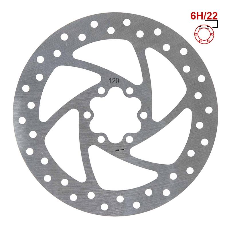 Disco freno 120mm 6h argento per Cecotec Outsider/Bongo Series A