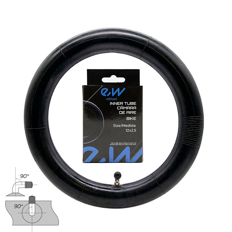 Camera d'aria 12x2,5 valvola curva 90ºx90º Ewheel