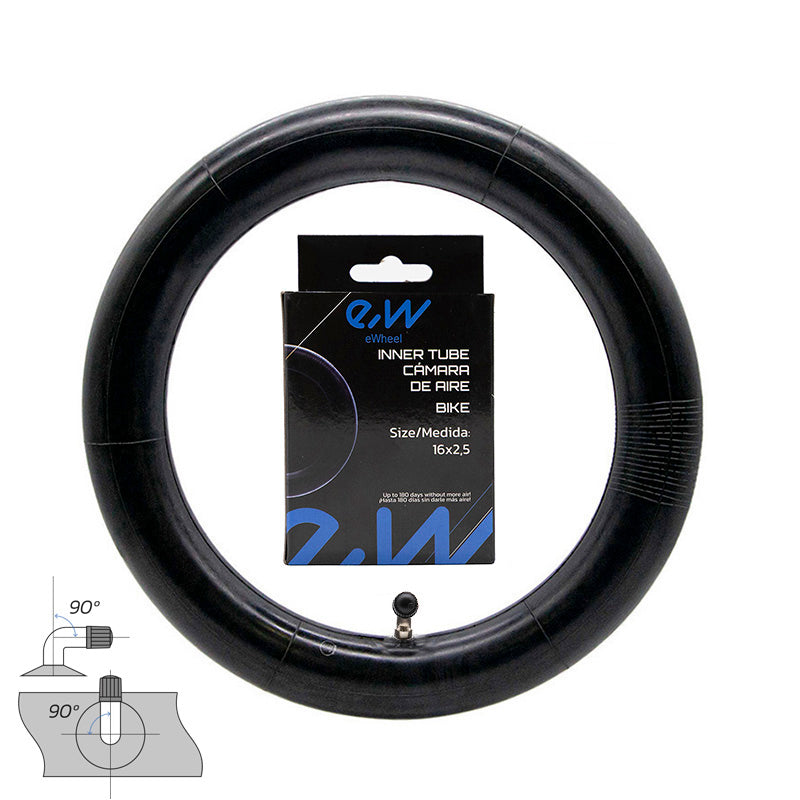 Camera d'aria 16x2,5 valvola curva 90x90 [Ewheel]