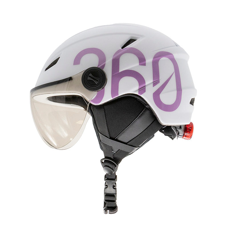 GLOOB Urban bianco - viola M paraorecchie removibili