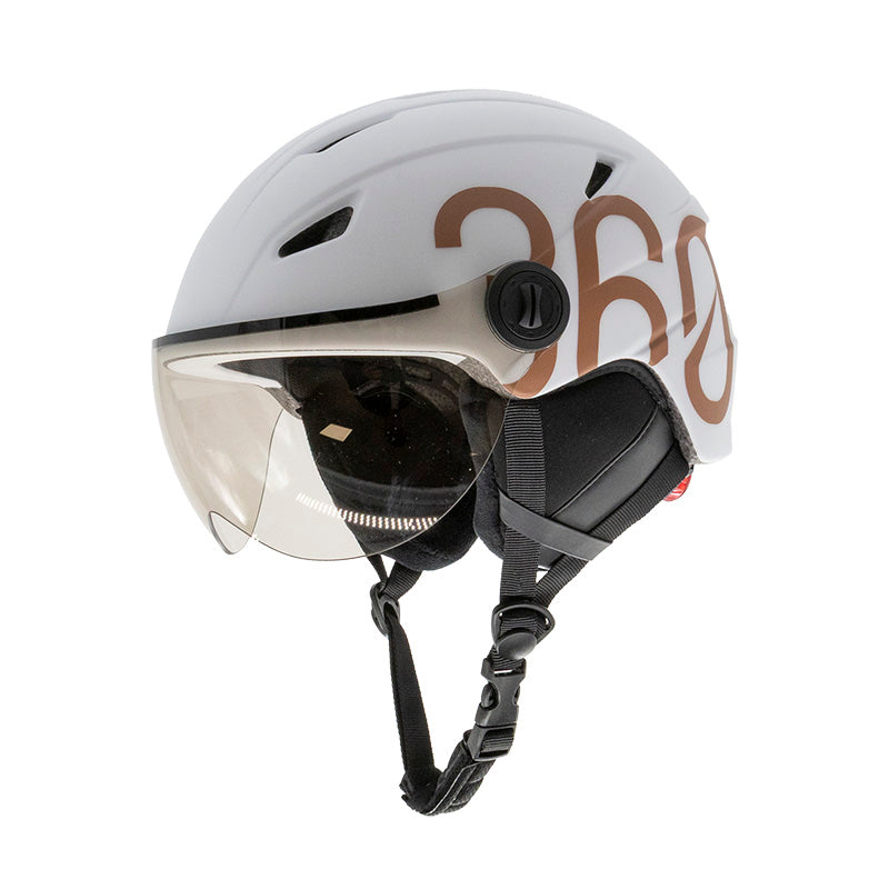 GLOOB Urban bianco - marrone L paraorecchie removibili