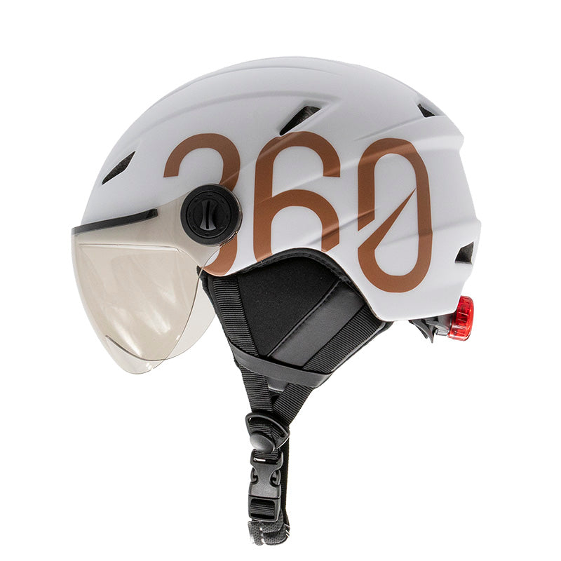 GLOOB Urban bianco - marrone L paraorecchie removibili