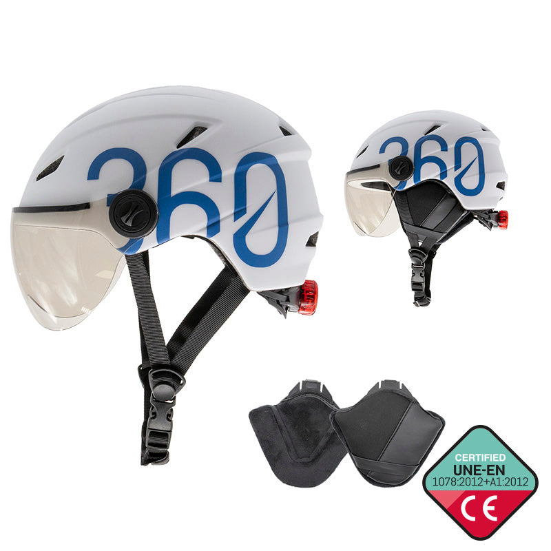 GLOOB Urban bianco - blu L paraorecchie rimovibili