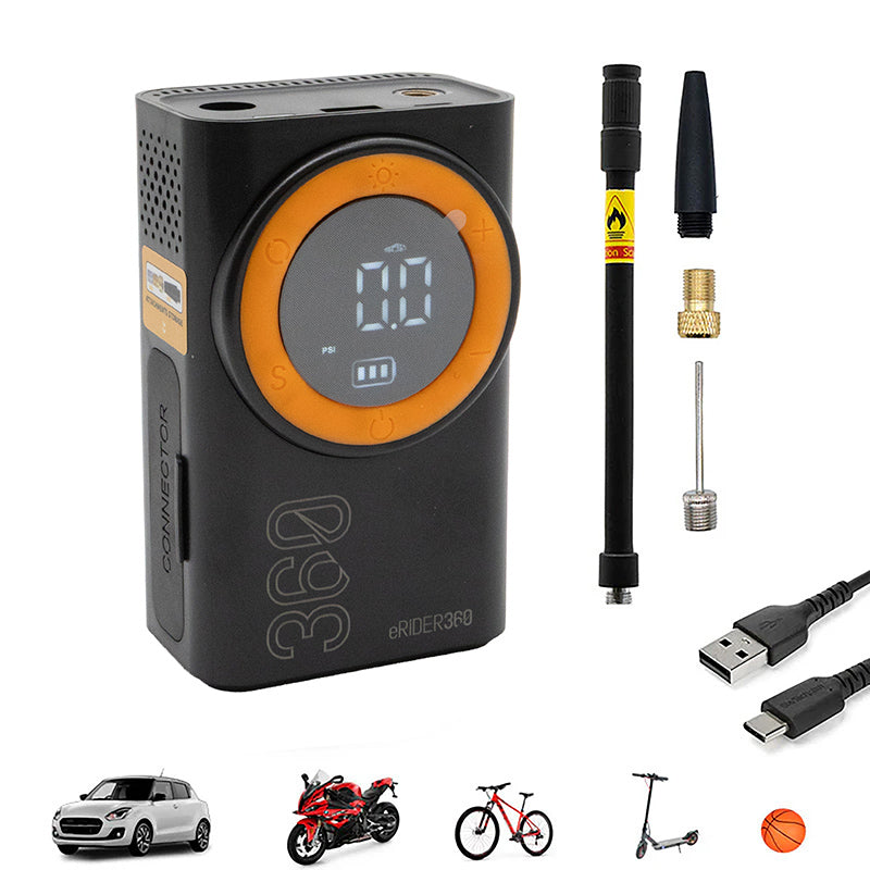 AIR-008 Gonfiatore elettrico portatile funzione Power Bank